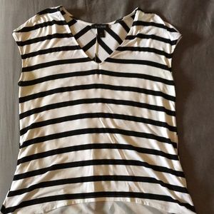 Black and White Striped Blouse